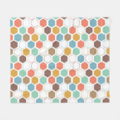 Bee Hive Module Patroon Fleece Deken (Voorkant (Horizontaal))