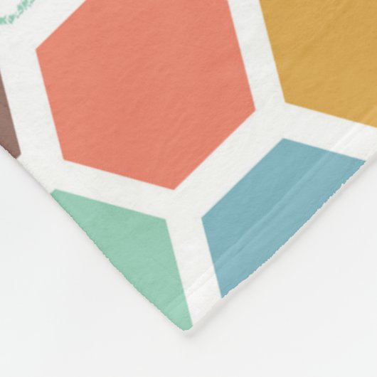 Bee Hive Module Patroon Fleece Deken (Hoek)