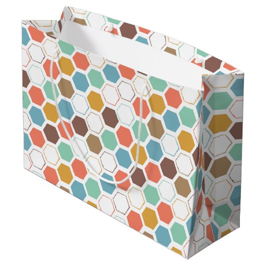 Bee Hive Module Patroon Groot Cadeauzakje (Achterkant Gekanteld)