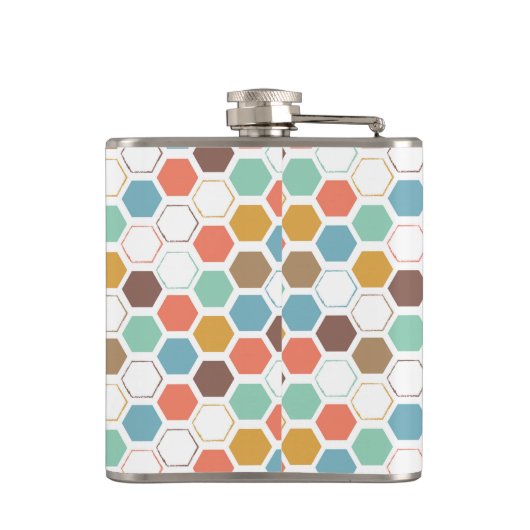 Bee Hive Module Patroon Heupfles (Achterkant)