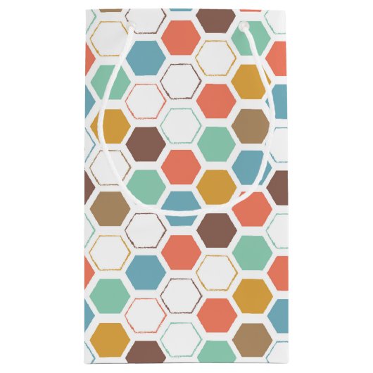 Bee Hive Module Patroon Klein Cadeauzakje (Achterkant)