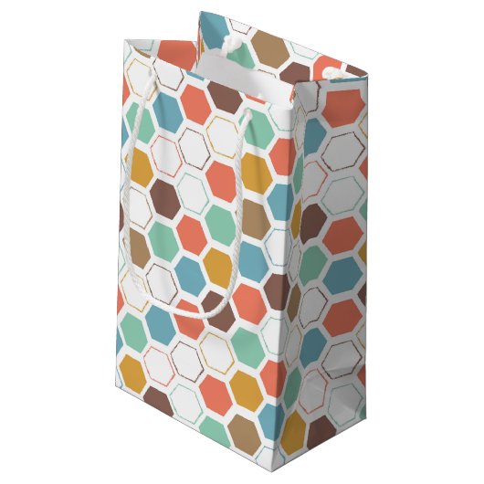 Bee Hive Module Patroon Klein Cadeauzakje (Achterkant Gekanteld)