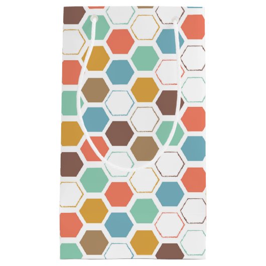 Bee Hive Module Patroon Klein Cadeauzakje (Voorkant)