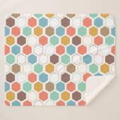 Bee Hive Module Patroon Sherpa Deken (Voorkant (horizontaal))