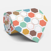 Bee Hive Module Patroon Stropdas (Opgerold)