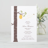 Bee Hive Shower/ partijuitnodiging Kaart (Staand voorkant)