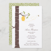 Bee Hive Shower/ partijuitnodiging Kaart (Voorkant / Achterkant)