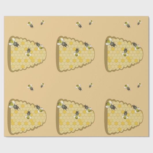 Bee Hive Wrapping Paper Cadeaupapier (Vlak)