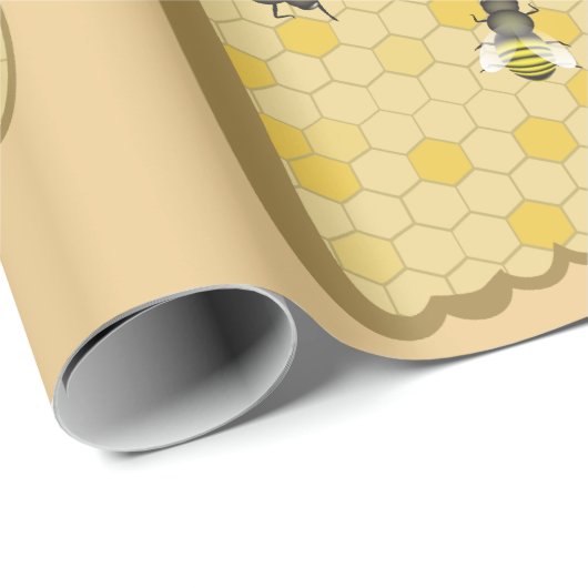 Bee Hive Wrapping Paper Cadeaupapier (Rol Hoek)