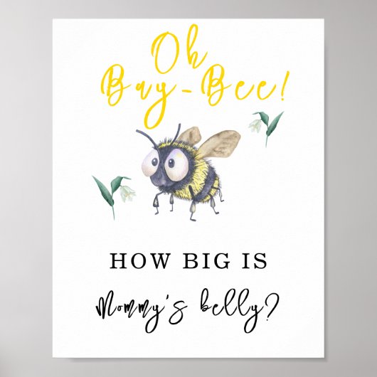 BEE - Hoe groot is mama's buik Poster (Voorkant)