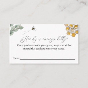 Bee Hoe groot is mama's buikspelkaart Informatiekaartje