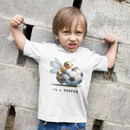 Bee Holding Soccer Ball Artwork T-shirt