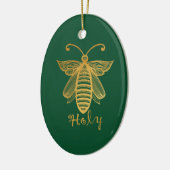 BEE HOLY kersthoningbijen Keramisch Ornament (Links)