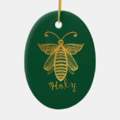 BEE HOLY kersthoningbijen Keramisch Ornament (Voorkant)
