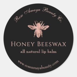 Bee Honey Beeswax Roos Gold Beauty Cosmetic Ronde Sticker