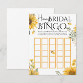 Bee Honey Bridal Shower Bingo Game Notitiekaartje (Voorkant / Achterkant)