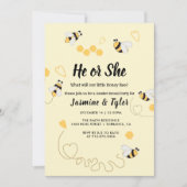 Bee Honey Hij of Zij Geslacht Onthullen Kaart (Voorkant)