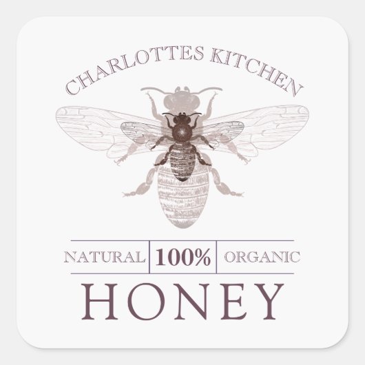 Bee Honey Jar Labels (Voorkant)