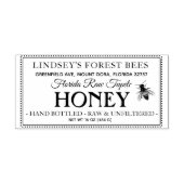  Bee Honey Label Hand gebotteld Raw Stamp Rubberstempel (Afrduk)
