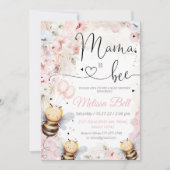 Bee Honey uitnodiging Baby shower Mama om Baby te  (Voorkant)