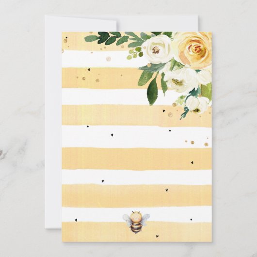 Bee Honey Verjaardagsuitnodiging So Sweet to Bee Kaart (Achterkant)
