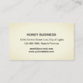 Bee Honey Verkoper Apiarist Minimal Hexagon Visitekaartje (Achterkant)