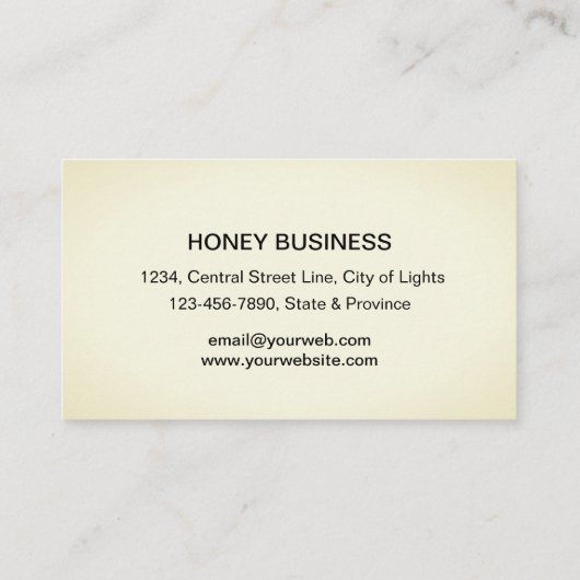 Bee Honey Verkoper Apiarist Minimal Hexagon Visitekaartje (Achterkant)