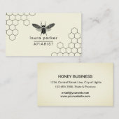 Bee Honey Verkoper Apiarist Minimal Hexagon Visitekaartje (Voorkant / Achterkant)