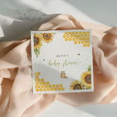 Bee Honey Zonnebloemen Baby shower Servet