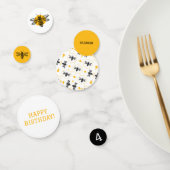Bee Honeycomb Geel Zwart Kinder 4e Verjaardagsfees Confetti (Groep)