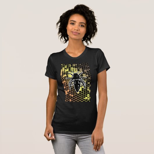 Bee Honeycomb Geometrical T-shirt (Voorkant volledig)