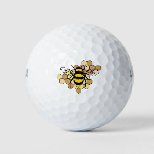 Bee Honeycomb Golfballen (Voorkant)