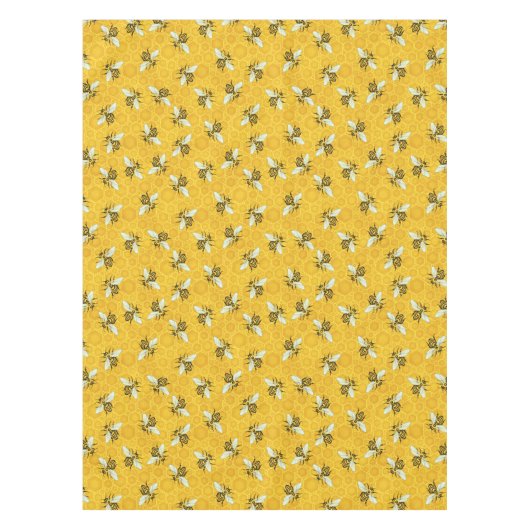Bee Honeycomb Honeybee Beehive Pattern Party Tafelkleed (Voorkant)