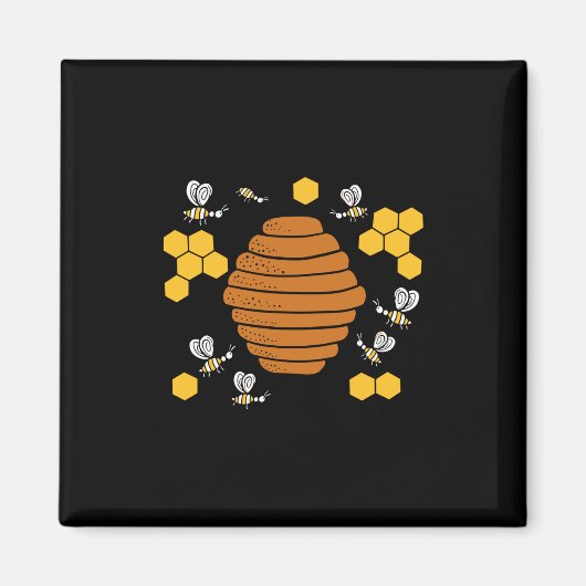 Bee Honeycomb Magneet (Voorkant)