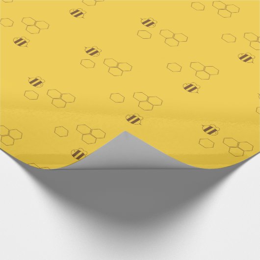 Bee Honeycomb Pattern Cadeaupapier (Hoek)
