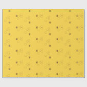 Bee Honeycomb Pattern Cadeaupapier (Vlak)