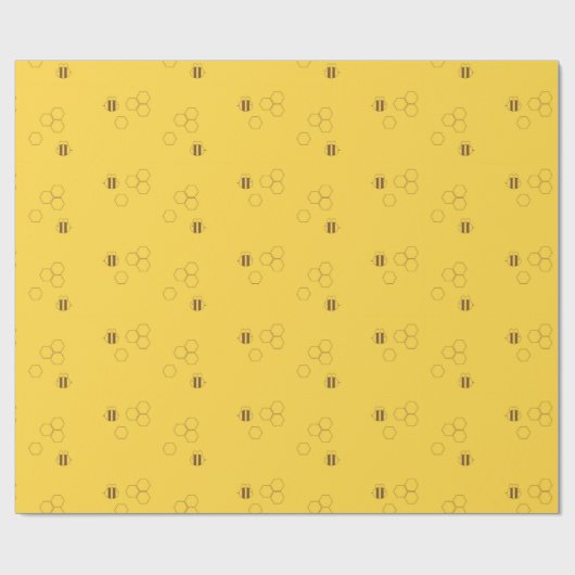 Bee Honeycomb Pattern Cadeaupapier (Vlak)