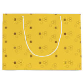 Bee Honeycomb Pattern Large Cadeautasje (Voorkant)