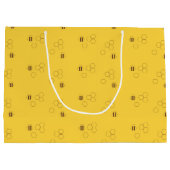 Bee Honeycomb Pattern Large Cadeautasje (Achterkant)