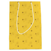 Bee Honeycomb Pattern Medium Cadeauzakje (Voorkant)