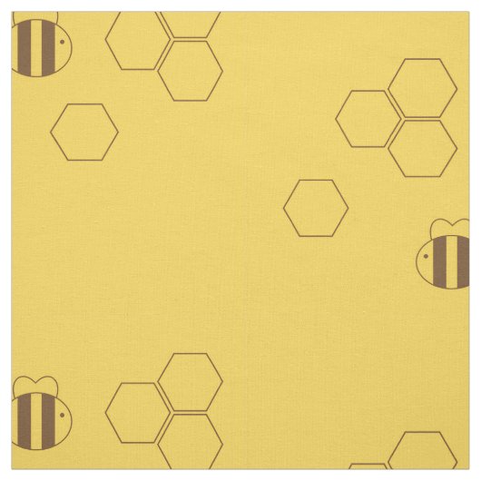 Bee Honeycomb Pattern Stof (Swatch)