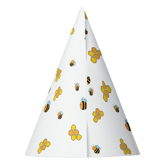 Bee Honeycomb Patterned Feesthoedjes (Achterkant)