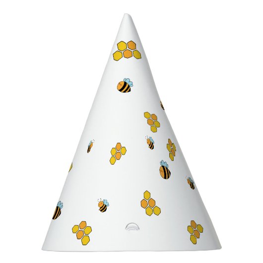 Bee Honeycomb Patterned Feesthoedjes (Rechts)