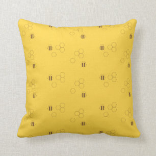 Bee Honeycomb Print Kussen