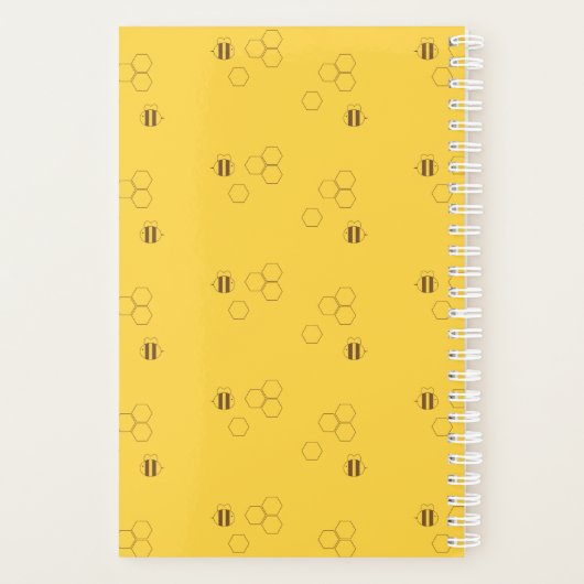 Bee Honeycomb Print Planner (Achterkant)