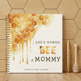Bee Honeycomb Watercolor Baby Shower Guestbook Notitieboek
