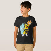 Bee honkbal handschoen t-shirt (Voorkant volledig)