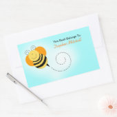 Bee Hop Bumble Bee Custom Boek Bord Sticker (Envelop)