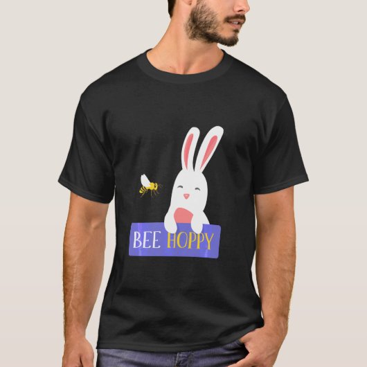 Bee Hoppy Funny Animals BestVrienden Bunny Hopper  T-shirt (Voorkant)