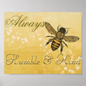 Bee Humble & Kind Poster (Voorkant)